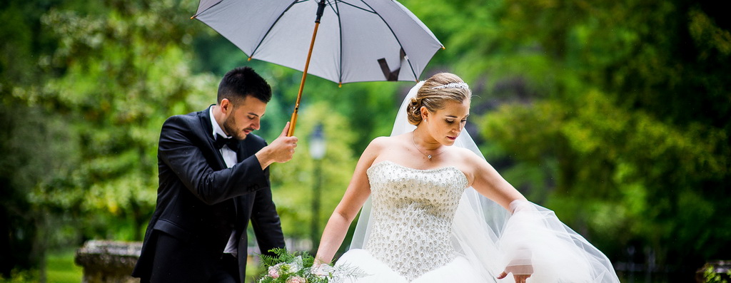 mariage sous la pluie