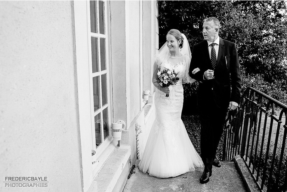 arrivée de la mariée au bras de son père