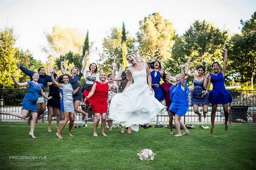 vin d'honneur du mariage, la mariée et ses copines